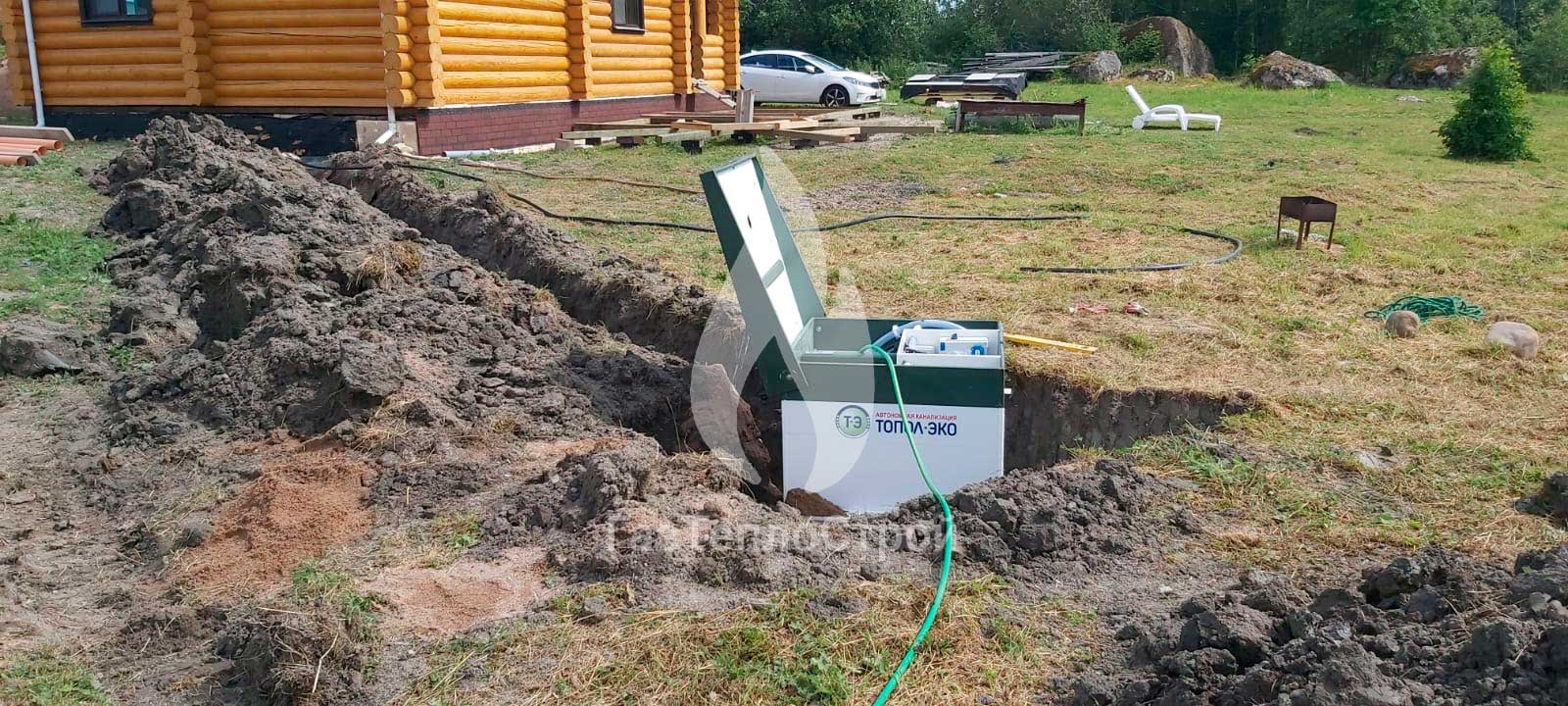 Фото септика установленного в яму